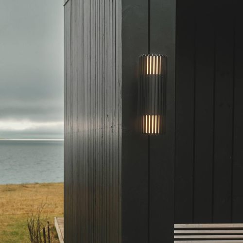 Außenwandleuchte Aludra Double Seaside, Alu, schwarz