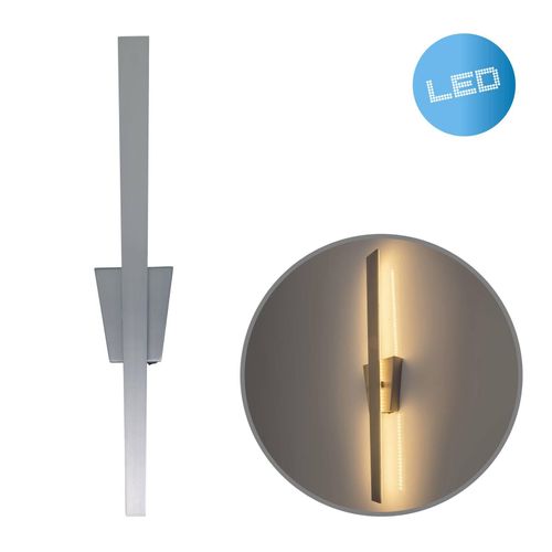 LED-Wandleuchte Trevor mit Schalter, nickel matt