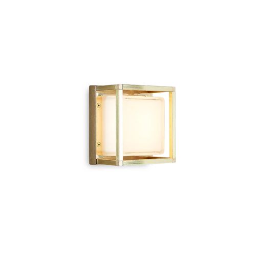 LED-Außenwandlampe Ice Cubic 3404, messing natur