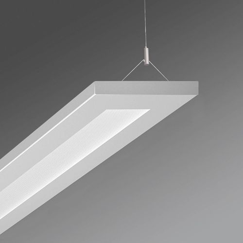 LED-Büro-Pendelleuchte Stail mikroprisma weißalu