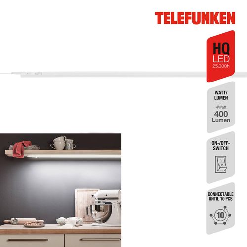 LED-Unterbauleuchte Hephaistos, weiß, Länge 117 cm
