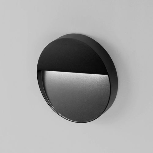 Egger DLS Außenwandlampe Vigo XL schwarz Ø 20 cm Alu 3.000 K