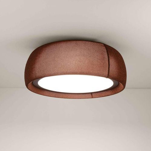 LEDS-C4 LED-Deckenlampe Gong, braun, 3.000 K, Ø 61,2 cm