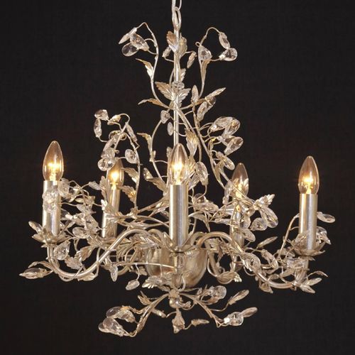 Kronleuchter Buono 5-flammig silber
