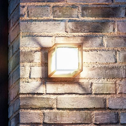 LED-Außenwandleuchte Cubic, Aluminium, Würfelform