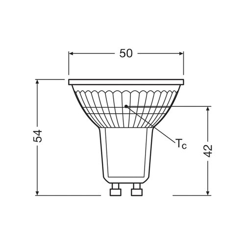 OSRAM LED-Leuchtmittel Reflektor GU10 4,3W 36° 840 klar