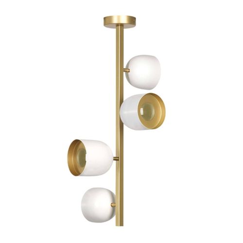 LED-Deckenleuchte Dome, senkrecht, 73 cm, weiß