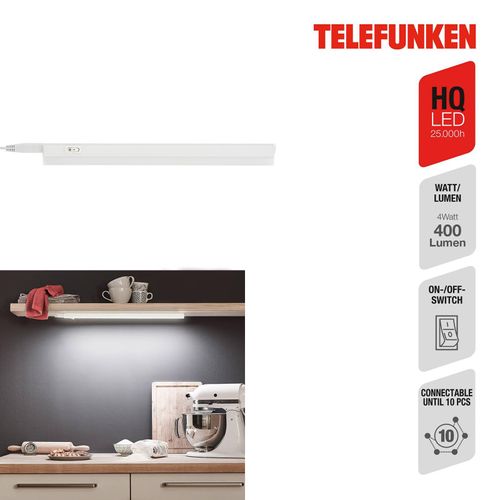LED-Unterbauleuchte Hephaistos, weiß, Länge 31 cm