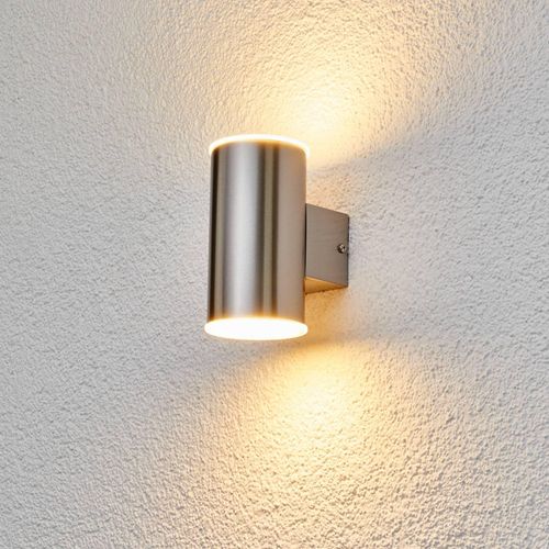 LED-Außenwandleuchte Morena, Edelstahl, 2-flammig