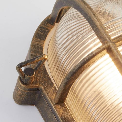 Schiffsarmatur Porto oval, schwarz-gold