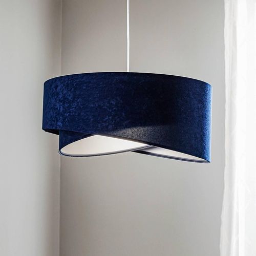 Hängeleuchte Vivien, zweifarbig, blau/silber