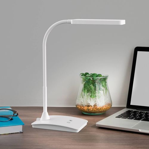 LED-Schreibtischleuchte MAULpearly, weiß, 38 cm, dim, CCT