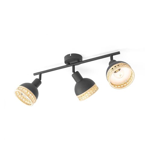 Lindby Lonnaris Strahler, Rattan, 3-fl., länglich