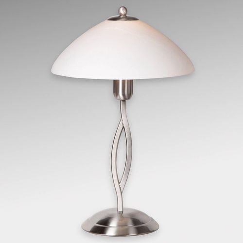 Tischleuchte Capri Höhe 45 cm stahl/weiß