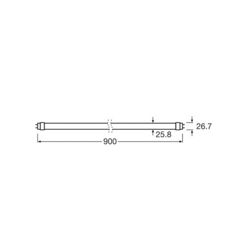 OSRAM LED-Pflanzenlampe T8 10W Röhre Fluora 2.500K 90cm
