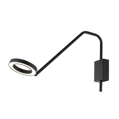 LED-Wandleuchte 22042, Arm beweglich, schwarz matt