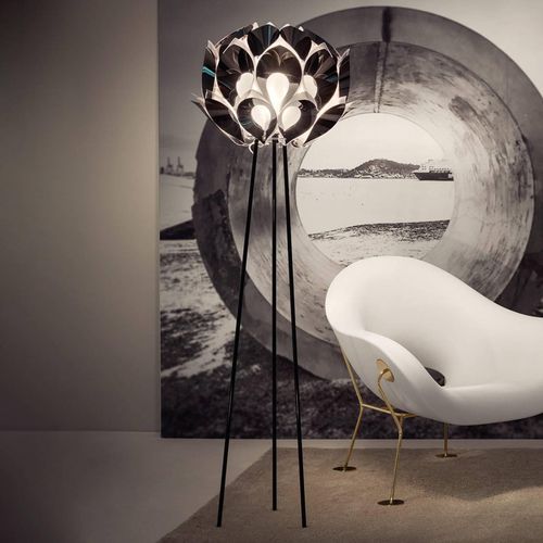 Slamp Flora - Designer-Stehlampe, silber
