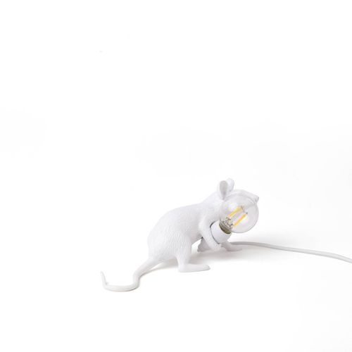 SELETTI Mouse Lamp LED-Dekolampe USB liegend weiß