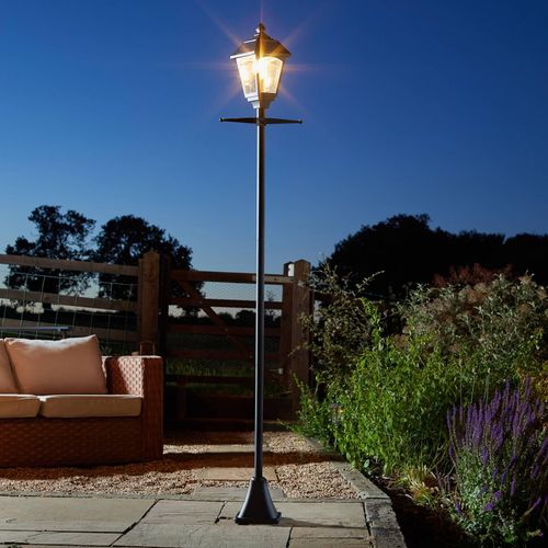LED-Solar-Außenleuchte Victoriana 365, schwarz, 206 cm, IP44