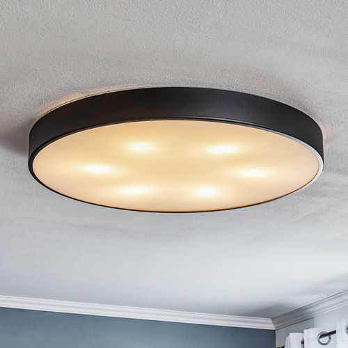 Deckenleuchte Cleo, Ø 78 cm, IP20, schwarz, Metall, E27