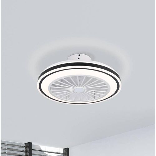 Deckenventilator Almeria LED CCT, weiß/schwarz