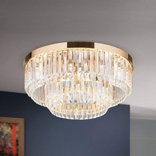 LED-Deckenleuchte Prism, gold, Ø 55 cm