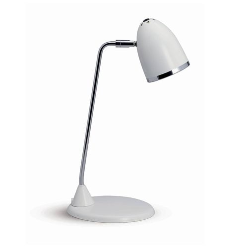 Schreibtischlampe Starlet, weiß, Höhe 41 cm, Metall E27-LED