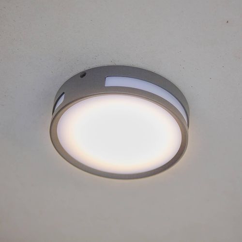 LED-Deckenleuchte Rola, außen, anthrazit, Ø 18 cm