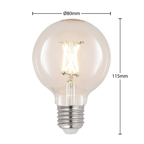 LED-Lampe E27 4W G80 2.700K Filament dimmbar klar
