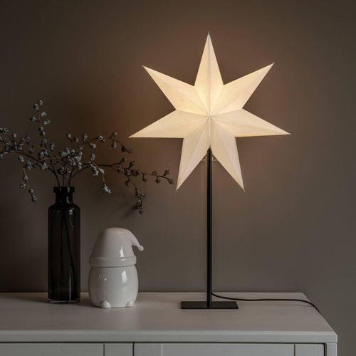 Dekoleuchte Papierstern, 7 Zacker, weiß Höhe 65 cm