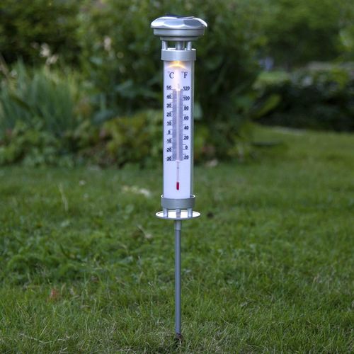 LED-Solarleuchte Celsius, Außenthermometer