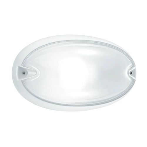 Ovale Außenwandleuchte Chip weiß