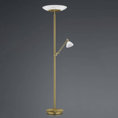 LED-Stehleuchte Findus, 2-flammig, altmessing