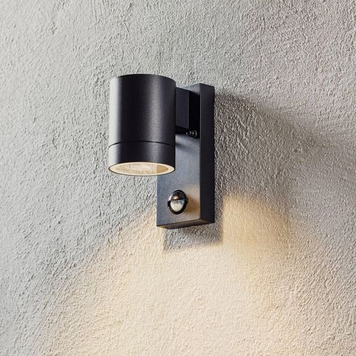 Außenwandleuchte Tin Maxi Sensor, schwarz