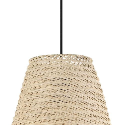 Hängeleuchte Aycliffe mit Rattanschirm, Ø 30 cm