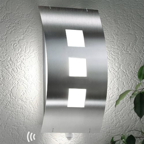 Außenwandleuchte Toma aus Edelstahl mit Sensor