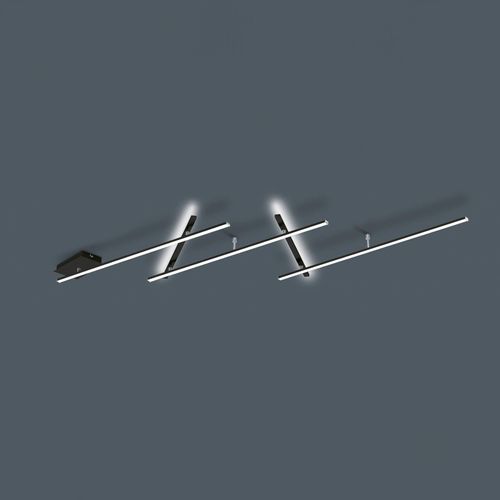 Schwenkbare LED-Deckenlampe Indira, Dimmer schwarz
