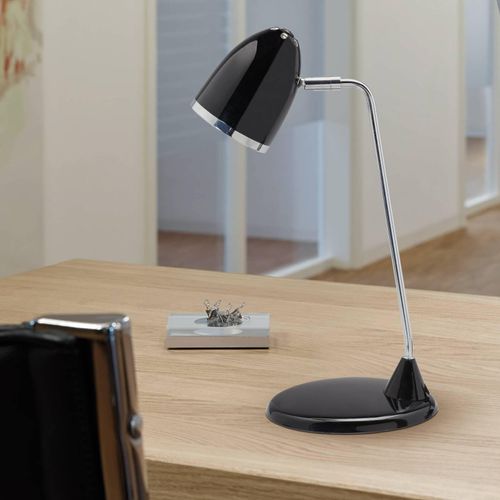 Schreibtischlampe Starlet, schwarz, 41 cm, Metall E27-LED