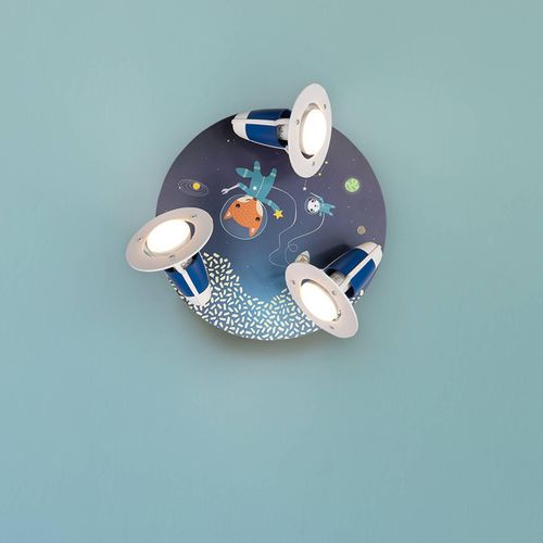 Deckenleuchte Rondell Space Mission, blau