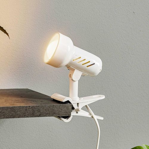Klemmleuchte KM White mit Kabel und Stecker, E14