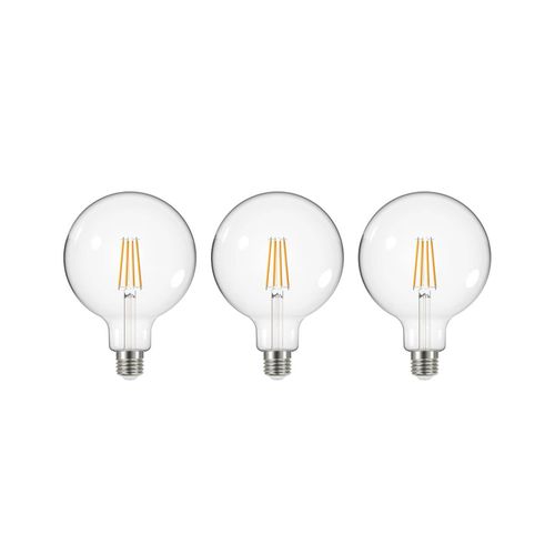 LED-Leuchtmittel Filament klar E27 G125 3,8W 2700K 806lm 3er