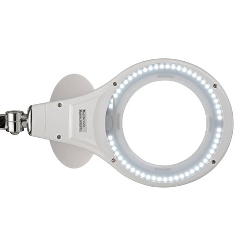 LED-Lupen-Klemmleuchte MAULmakro, weiß, Höhe 50 cm