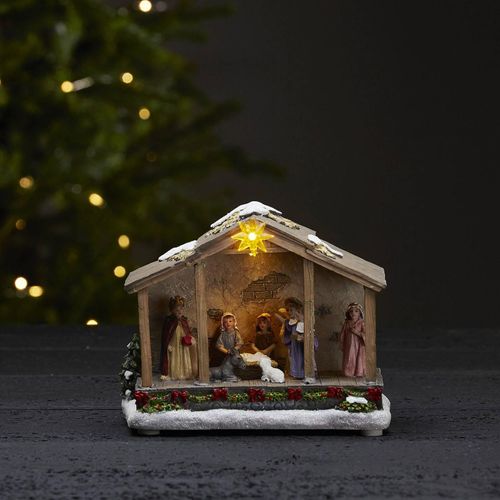 LED-Dekoleuchte Nativity, Batteriebetrieb, 19 cm