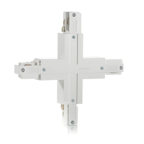 Eutrac X-Verbinder mit Einspeisemöglichkeit, weiß