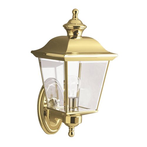 Außenwandlampe Bay Shore Fassung oben gold poliert
