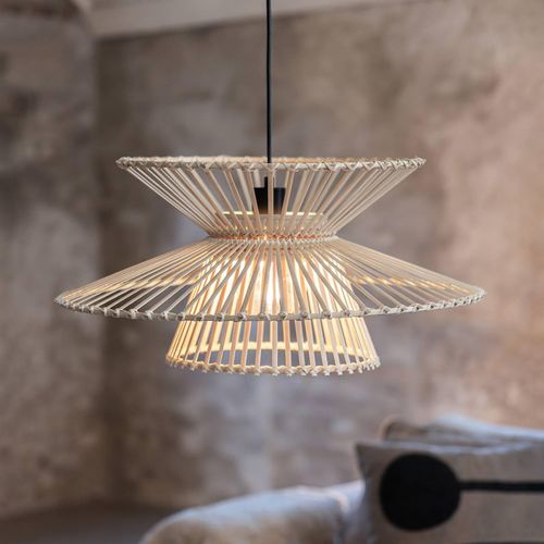 Hängelampe Duplici, natur, Bambus, Ø 57 cm, E27
