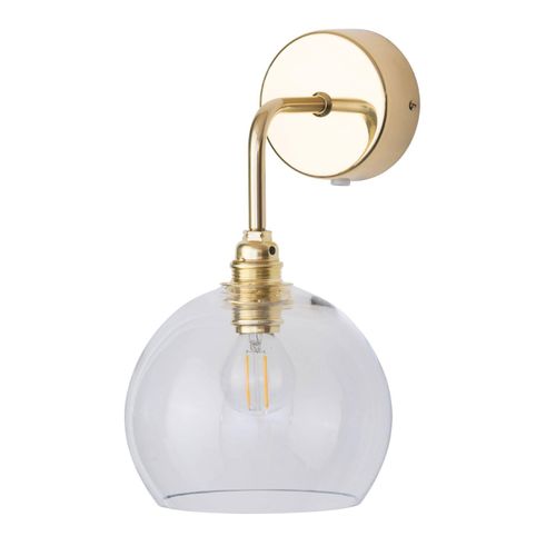 EBB & FLOW Rowan Wandlampe gold Schirm klar