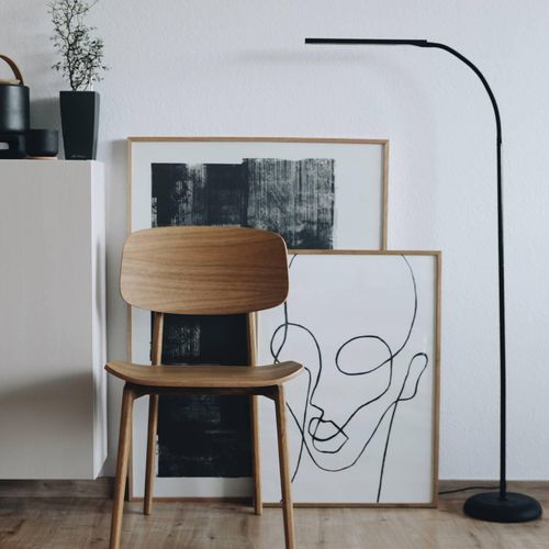 LED-Stehleuchte MAULpirro, schwarz, 126 cm, dimmbar