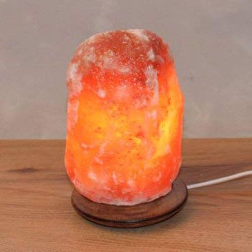 Salzleuchte Rock mit Sockel, 1,5-2 kg, bernstein