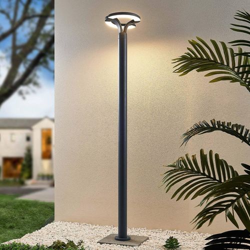 Lindby LED-Außenleuchte Keily, Kreis, anthrazit, Metall